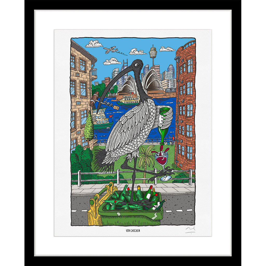 Limited Edition Art Print: Vin Chicken
