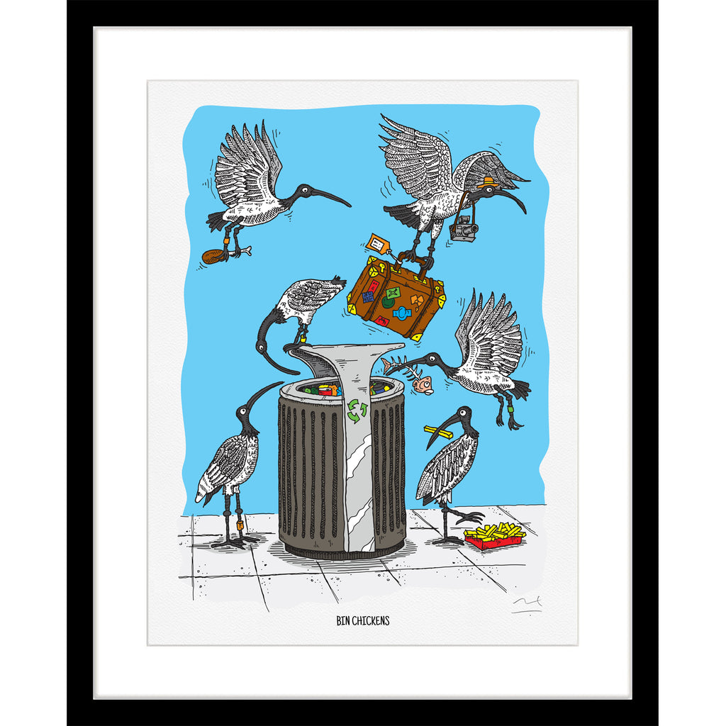 Limited Edition Art Print: Bin Chicken