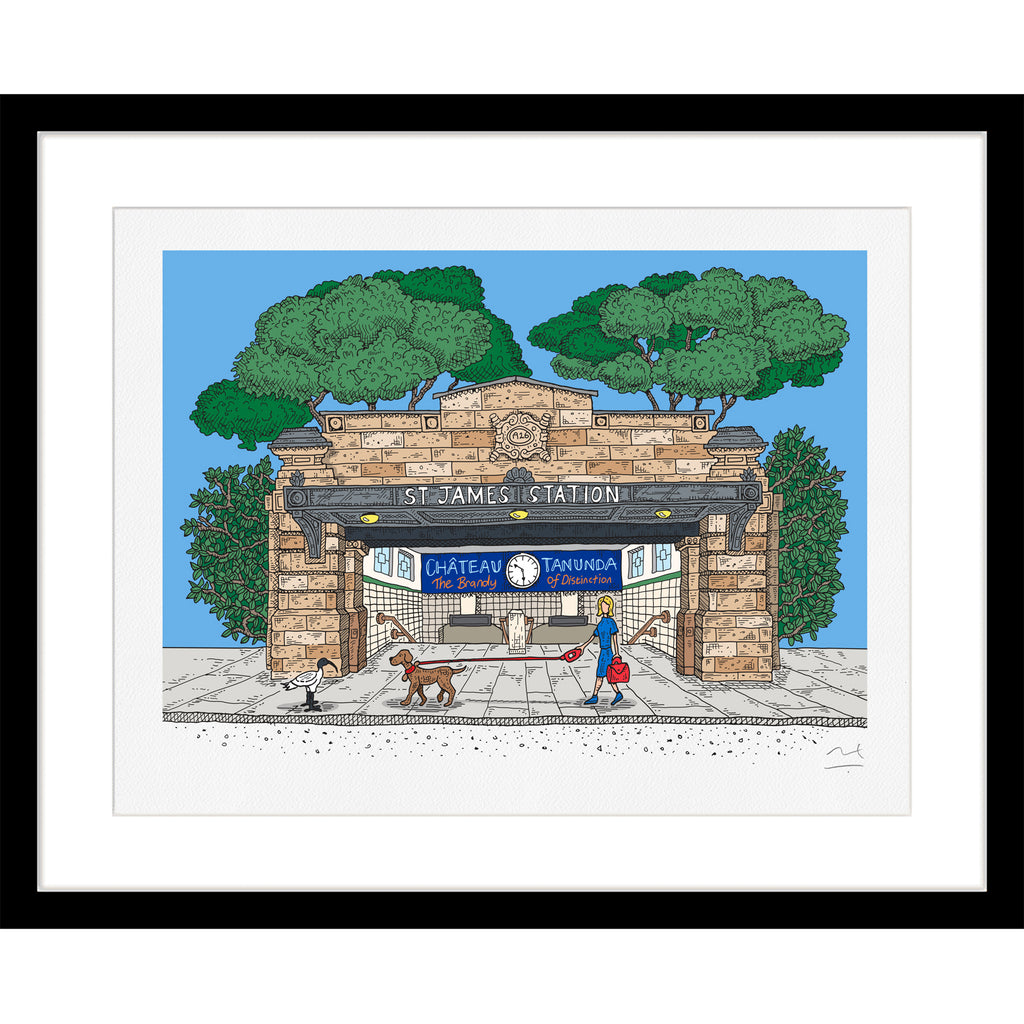 Limited Edition Art Print: St James Station, Sydney