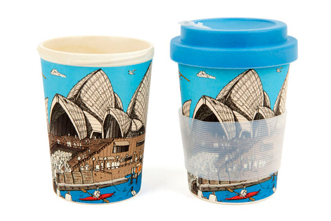 Eco-Bamboo fibre Keep Cup: Sydney Opera House BACK IN STOCK END APRIL