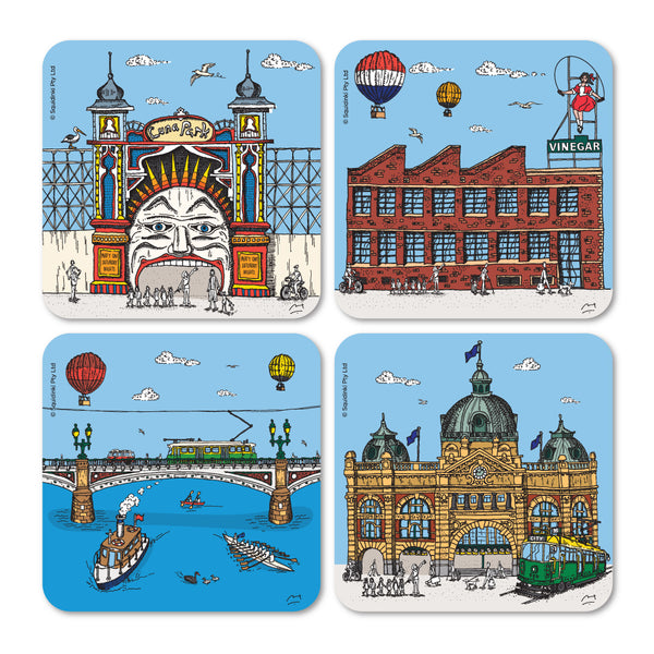 Coaster Sets Melbourne Collection Squidinki