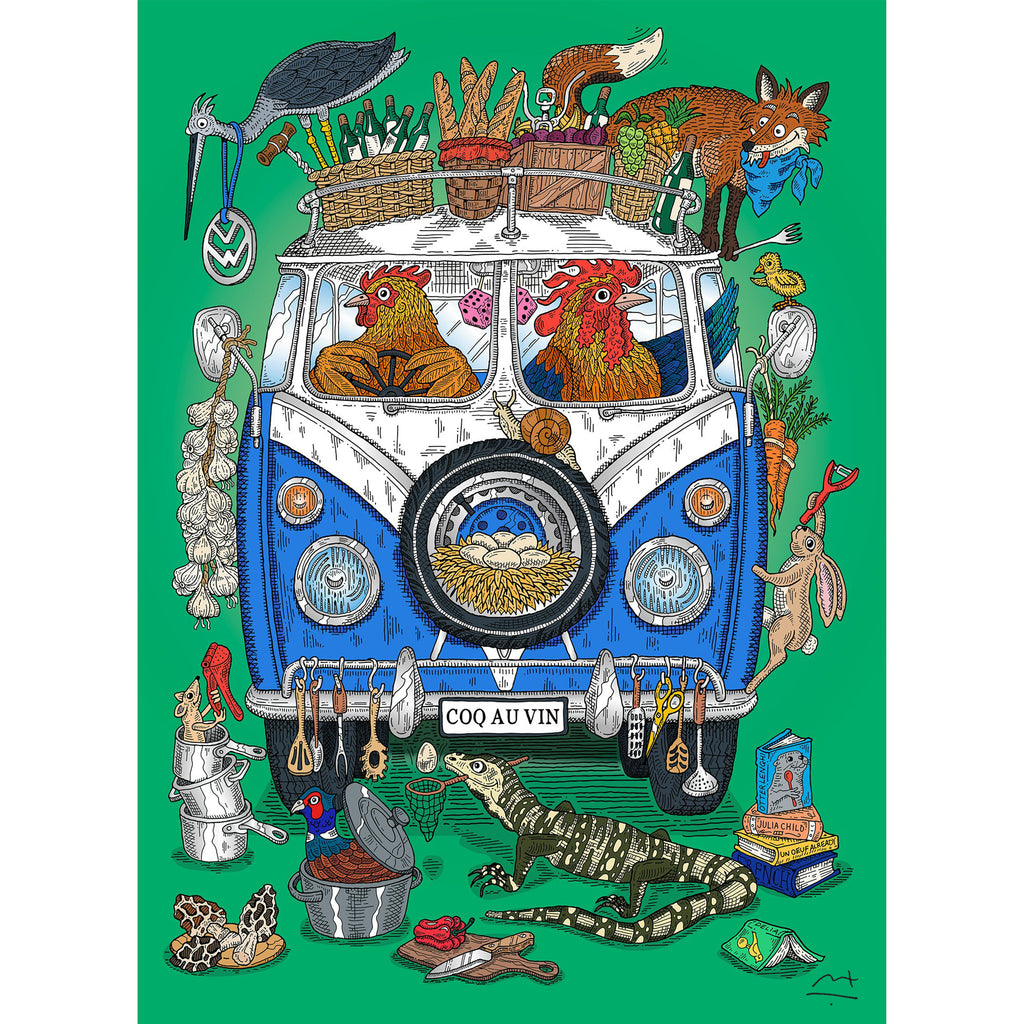 Large Canvas Prints: Coq au Vin