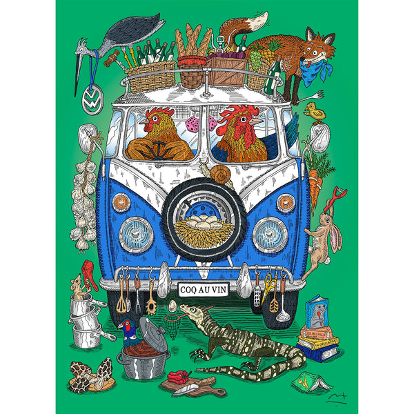 Large Canvas Prints: Coq au Vin