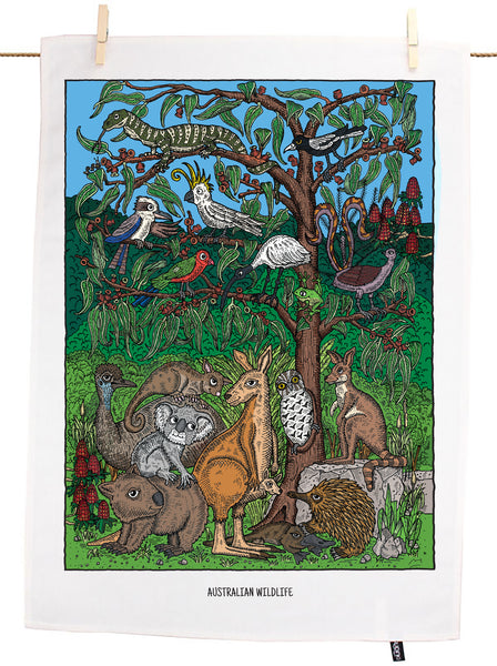 Australian Wildlife Tea Towel
