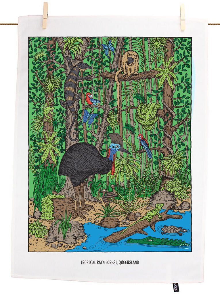 Tropical Rainforest Tea Towel