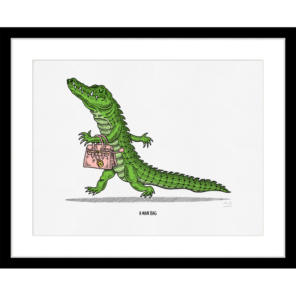 Limited Edition Art Print: A Man Bag