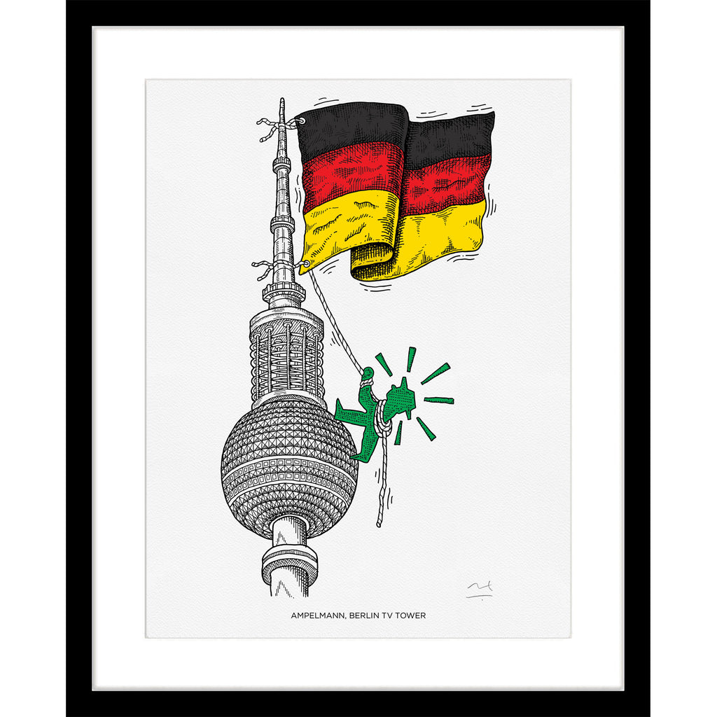Art Print: Ampelmann, Berlin TV Tower