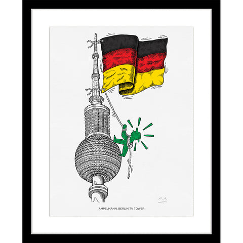 Art Print: Ampelmann, Berlin TV Tower