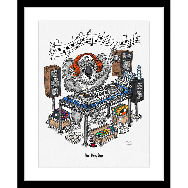 Limited Edition Art Print: Beat Drop Bear