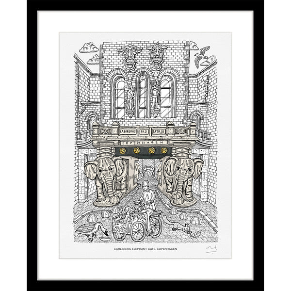 Art Print: Carlsberg Elephant Gate, Copenhagen