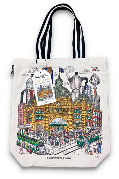 Cotton Tote Bag: Melbourne (colour) DUE IN STOCK OCTOBER
