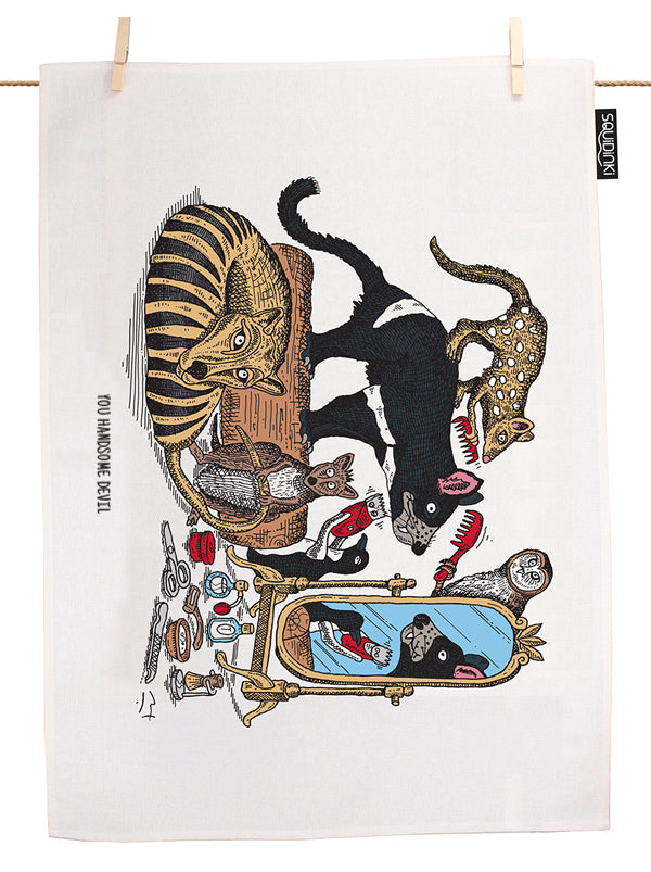 Tasmanian Devil Tea Towel