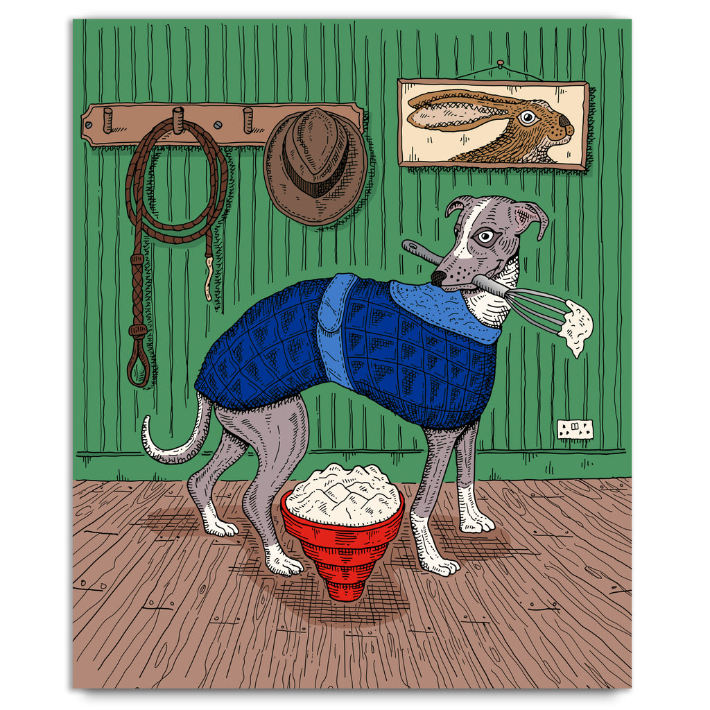Large Canvas Print: Whippet