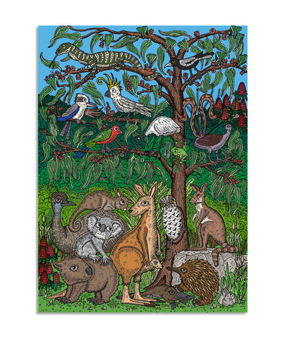 Large Canvas Print: Australian Wildlife