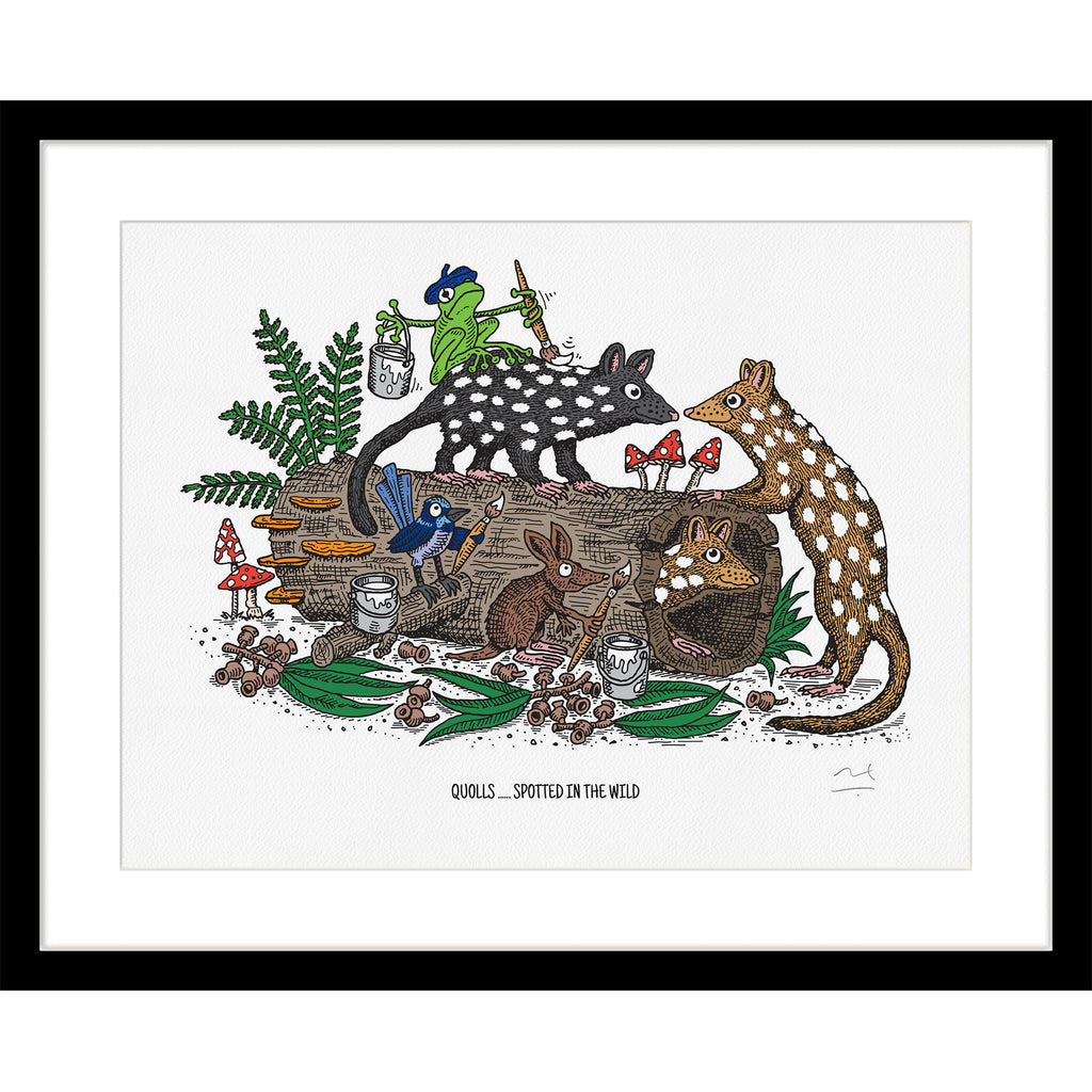 Fine Art Print: Quolls... Spotted in the wild