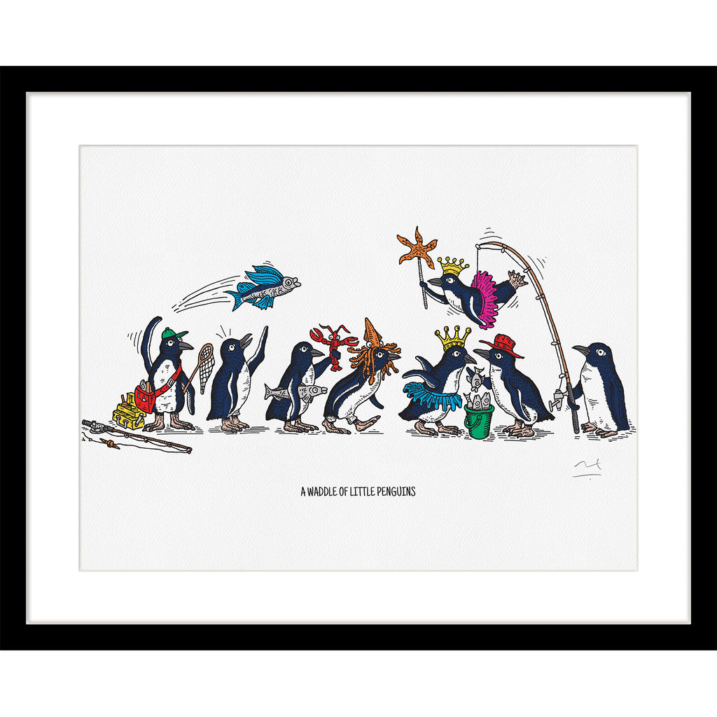 Fine Art Print: A Waddle of Little Penguins