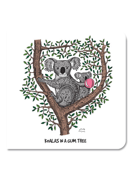 Greeting Card: Koalas in a Gum Tree