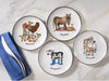 NEW Moveable Feast Collection Set of 4 Canapé Plates
