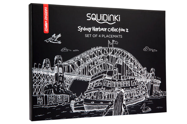 Placemat Set: Sydney Harbour Black & White Collection