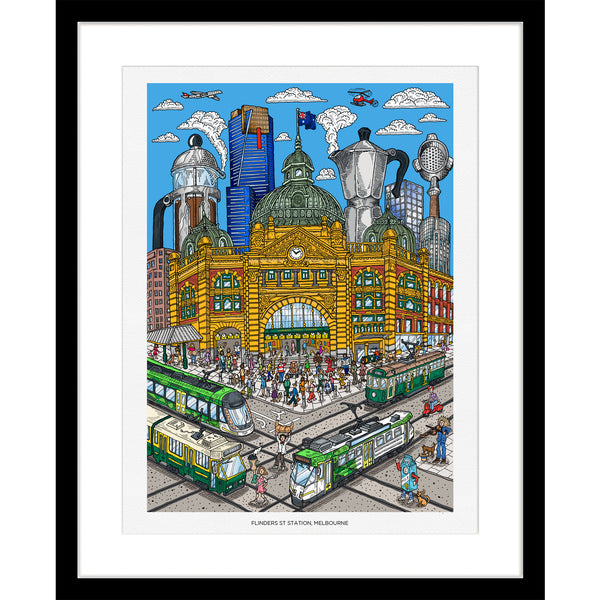 Limited Edition Art Print: Flinders St Station, Melbourne