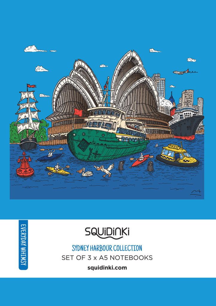 Sydney Harbour Set of 3 Notebooks