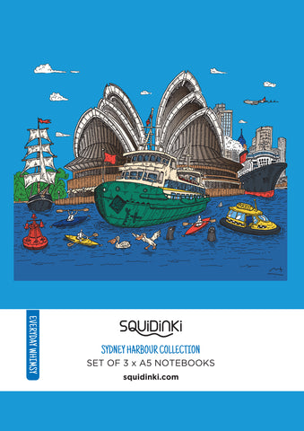Sydney Harbour Set of 3 Notebooks