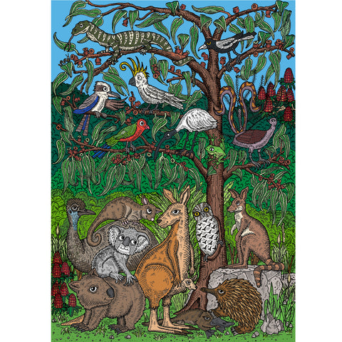 Large Canvas Print: Australian Wildlife