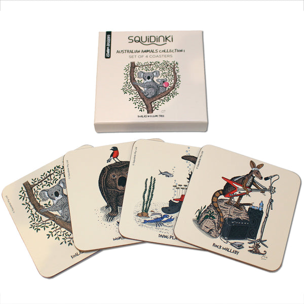 Coaster Sets: Australian Animal Collection AVAILABLE LATE JANUARY
