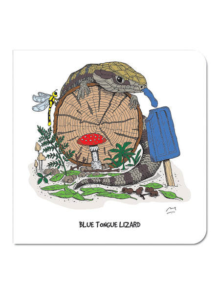 Greeting Card: Blue Tongue Lizard