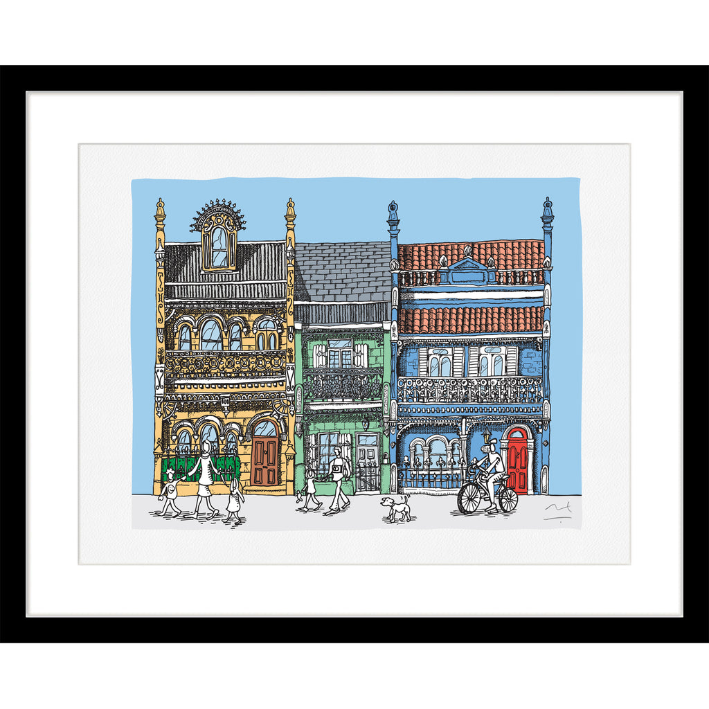 Limited Edition Art Print: Inner City Terrace Houses