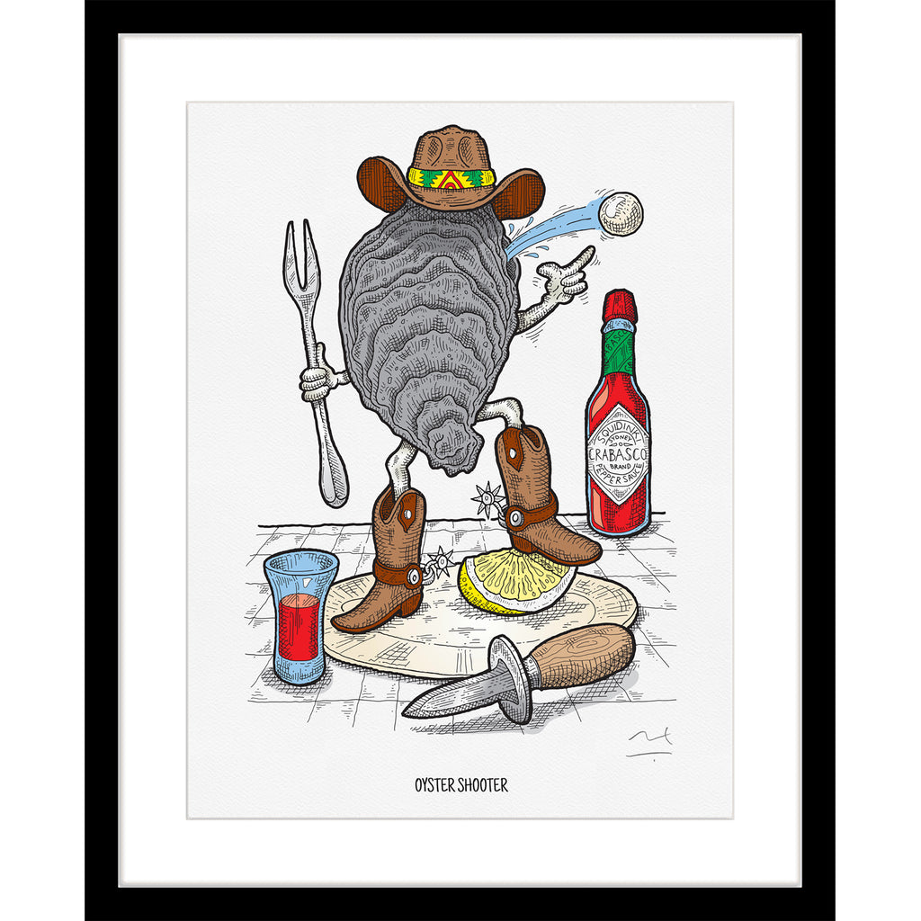 Limited Edition Art Print: Oyster Shooter