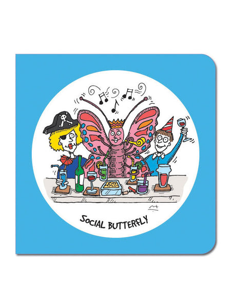 Social Butterfly Greeting Card