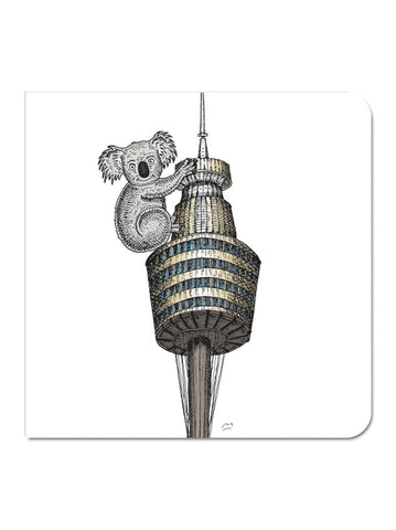 Greeting Card: Sydney Tower with Koala