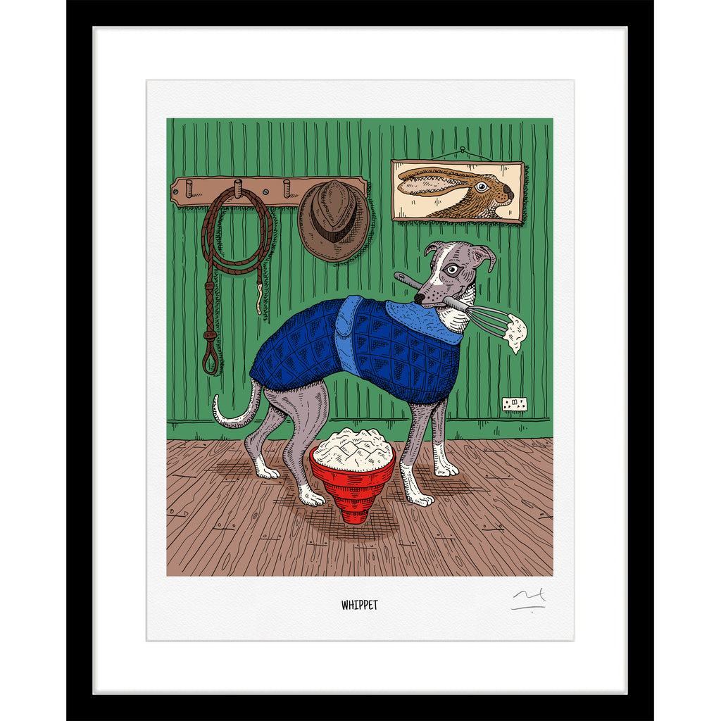 Limited Edition Art Print: Whippet