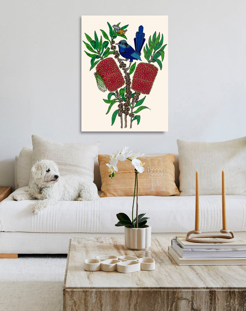 Large Canvas Prints: Fairy Wrens, Edition 2